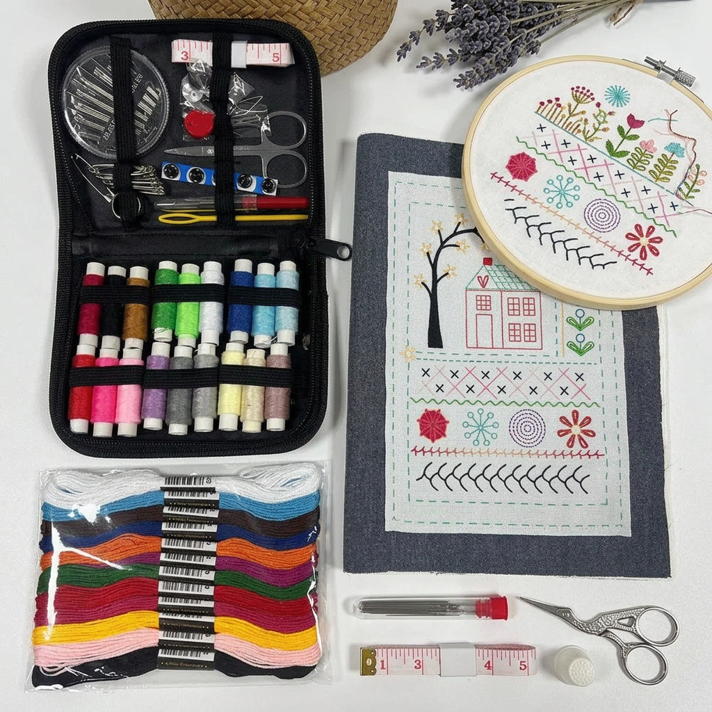 Learn Embroidery Stitch Sampler Book – הדרך הכי נעימה ללמוד רקמה, צעד אחר צעד, על בד אמיתי