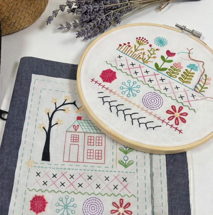 Learn Embroidery Stitch Sampler Book – הדרך הכי נעימה ללמוד רקמה, צעד אחר צעד, על בד אמיתי